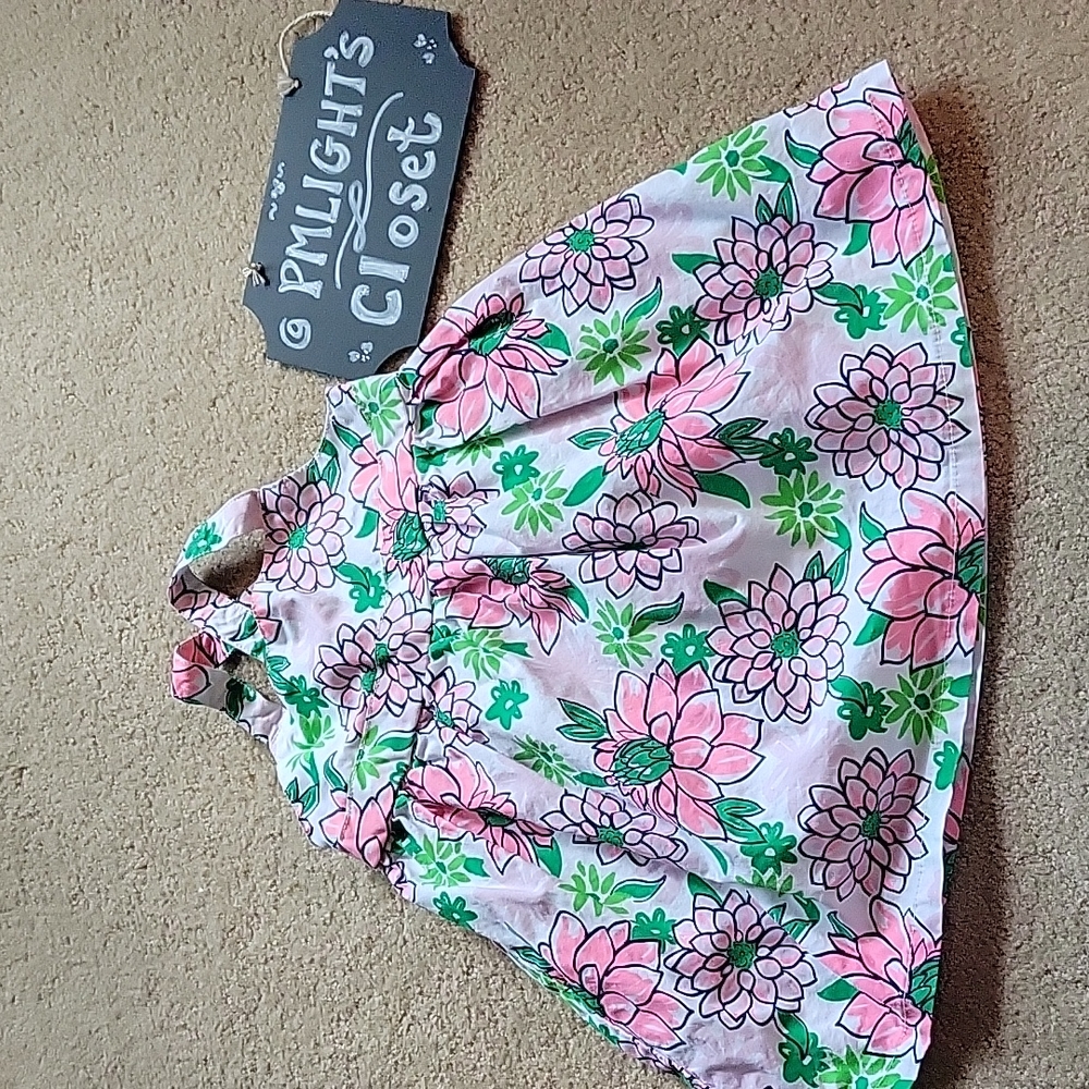 Just One You Carters Sundress 9 months Pink Green White